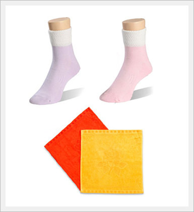 Socks, Handkerchief  Made in Korea